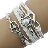 armband Cupido wit infinity love multilayer