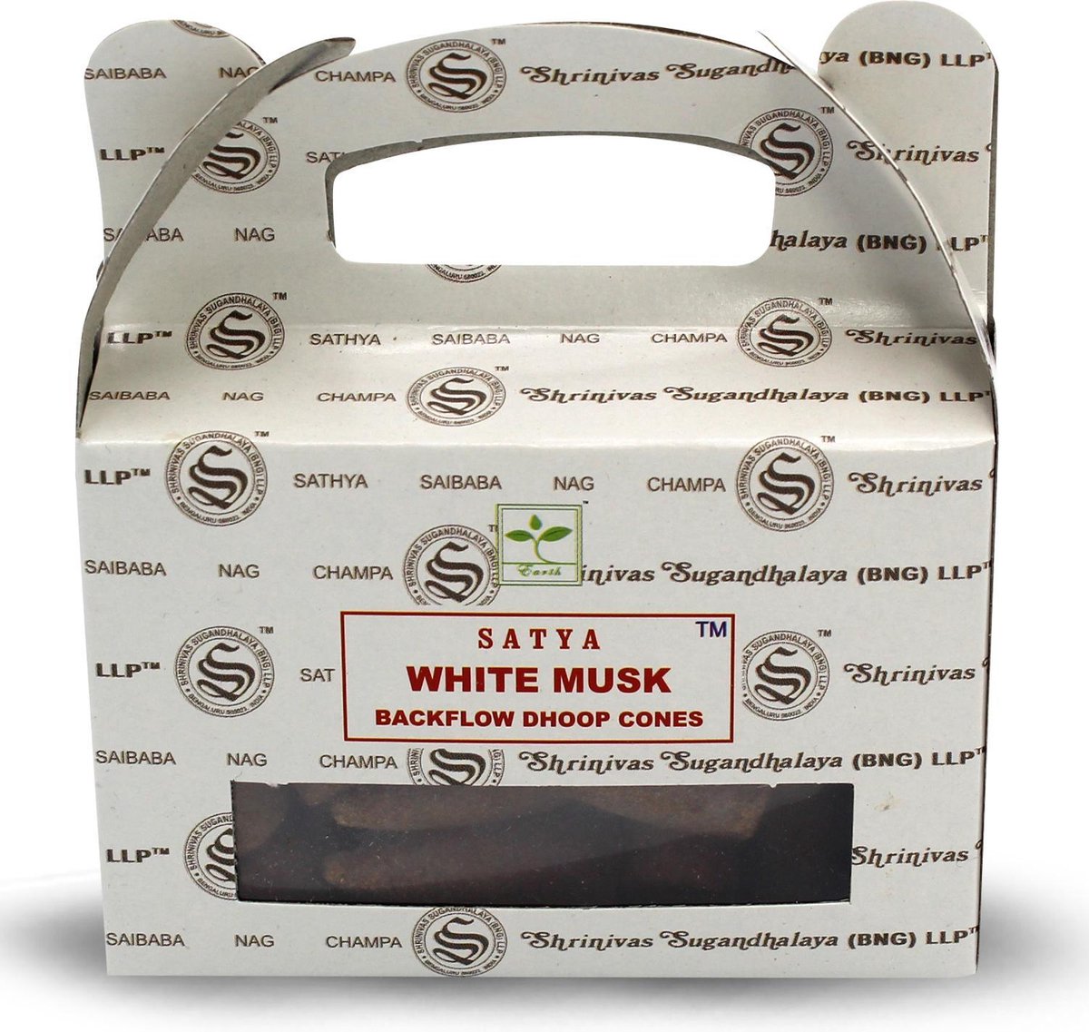 Green Tree Candle Company Satya White Musk Backflow Dhoop Kegels – 24 Stuks – Witte Musk Waterval Wierook – Sensuele Zuivering & Ontspanning