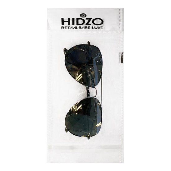 Hidzo Zonnebril Heren Pilotenbril Zwart - UV 400 - Zwarte Glazen van HI — afbeelding 4
