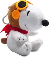 Snoopy - sleutelhanger knuffel - puche - 12 cm - zwart of bruin hoedje.