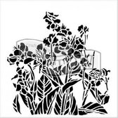 Hobbysjabloon - Template 6x6" 15x15cm canna lilies