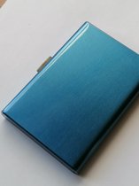 Creditcardhouder - RFID bescherming - Metal case - blauw
