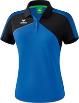 Erima Premium One 2.0 Polo Dames New Royal-Zwart-Wit Maat 44