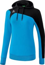 Erima Club 1900 2.0 Sweater met Capuchon Dames Curacao-Zwart Maat 40