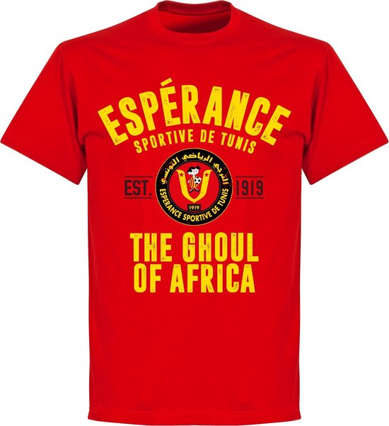 Esperance De Tunis Established T-Shirt -  Rood - XL