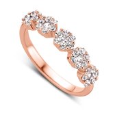 Silver Rose -R2042R-54 -Ring -925 Zilver rosé -Cubic Zirkonia