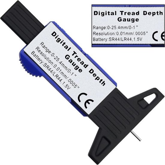URAQT Digitale bandenspanningsmeter, bandenspanningsmeter met groot lcd