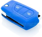 Autosleutel Hoesje geschikt voor Toyota - SleutelCover - Silicone Autosleutel Cover - Sleutelhoesje Blauw