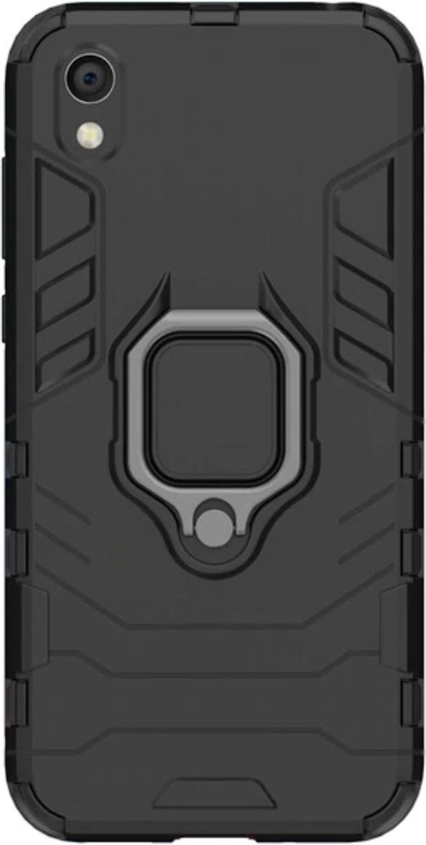 Honor 8S Magnetische Back cover - Zwart - Magnetisch voor autohouder met Kickstand