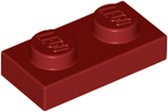 LEGO 3023 Plate 1x2 Donker Rood (100 stuks)