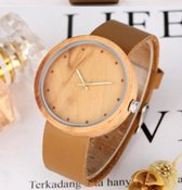 Houten horloge Longfield16 Tube light brown