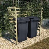 Containerberging dubbel 140x80x150 cm FSC geïmpregneerd grenenhout