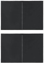 Tentwanden - Met ritssluiting - Polyethyleen - Antraciet - 2 stuks - Zwart