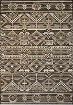 Vloerkleed binnen/buiten 80x150 cm sisal look geometrisch