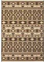 Vloerkleed binnen/buiten 80x150 cm sisal look etnisch ontwerp