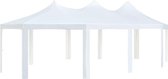 Tuinpaviljoen - 100% polyester - Stalen Frame - WIt - 834x448x320 cm (B x D x H) - Dakrandhoogte 198 cm