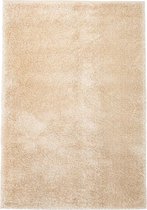 Vloerkleed shaggy hoogpolig 140x200 cm beige