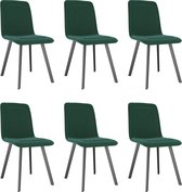 Eetkamerstoelen 6 st fluweel groen