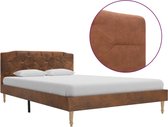 Bedframe kunstsuéde bruin 120x200 cm