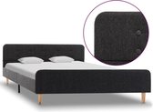 Bedframe jute donkergrijs 160x200 cm