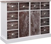 Dressoir met 10 lades 113x30x79 cm hout bruin