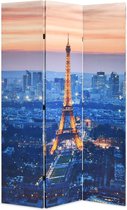 Kamerscherm inklapbaar Parijs bij nacht 120x170 cm