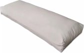 Rugkussen gestoffeerd 120x40x10 cm zandwit