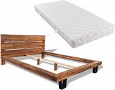 Bed met matras massief acaciahout 180x200 cm