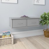 Wandschap met lades 60x26x18,5 cm spaanplaat grijs