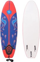 Surfboard blauw en rood 170 cm