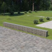 Schanskorfmuur met deksels 600x30x50 cm gegalvaniseerd staal