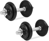 Halterset 20 kg gietijzer 14-delig