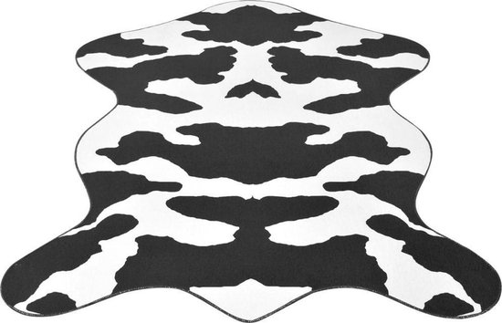 bol.com | Vloerkleed 150x220 cm zwart koeien print