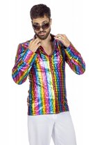 Disco Overhemd Regenboog - Maat 60