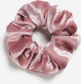 Velvet pink scrunchie
