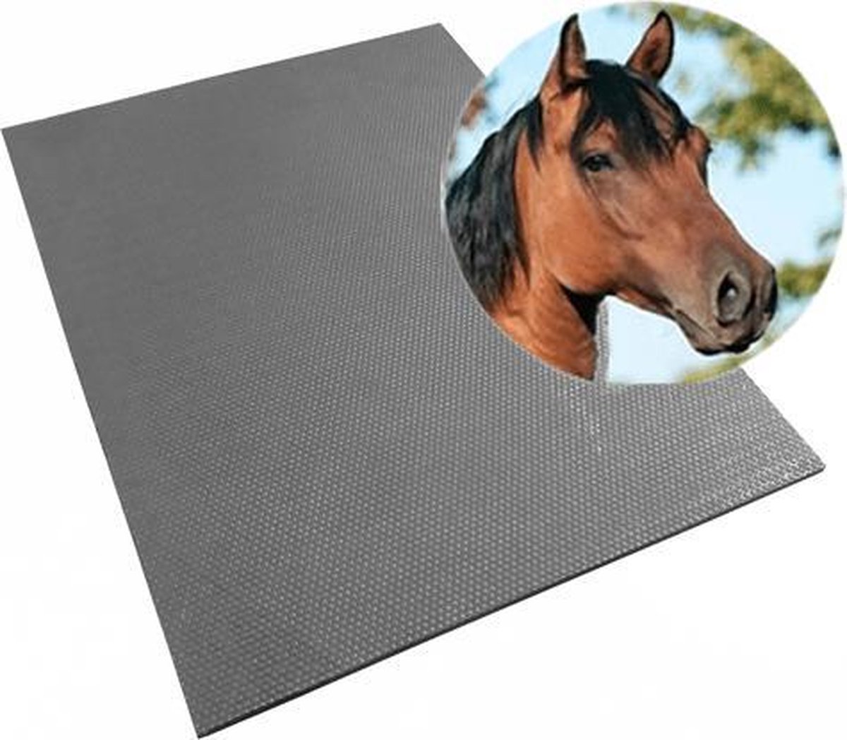 Stalmat 122 x 183 cm dikte 17 mm - Zwart - SBR rubber - antislip | bol