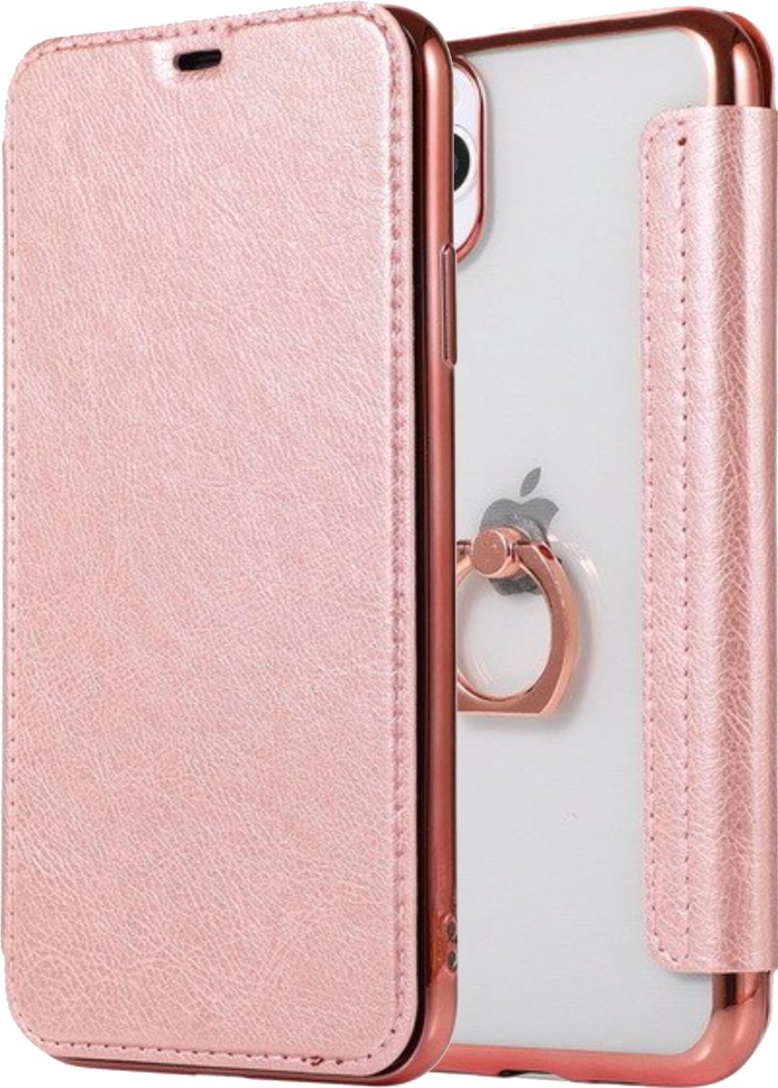 Flip Case voor Apple iPhone 11 Pro - Roze - Hoogwaardig PU leer - Soft TPU - Folio