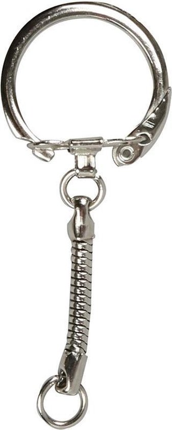 10x porte-clés / anneaux avec chaîne et fermeture à clip - Bricolage /  artisanat -... | bol