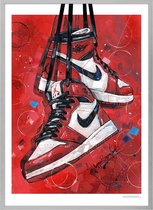 Air Jordan 1 retro Chicago painting (reproduction) 51x71cm