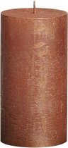 Bolsius Stomp -  130x70mm -  metallic rustiek koper - 4 Stuks