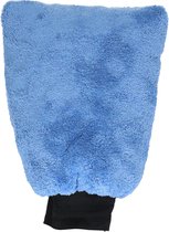 Microvezel Washandschoen - blauw - Hoge Kwaliteit - Elastieken Boord - Optimaal Absorberend