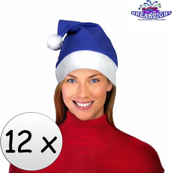 12 x bonnet de Noel bleu | bol.com