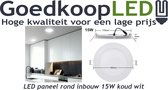 LED paneel / downlight 15W koud wit