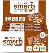 PhD - Smart Bar Plant (vegan) - Choc Peanut Caramel (12x64g)