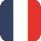 60x Bierviltjes Franse vlag vierkant - Frankrijk feestartikelen - Landen decoratie