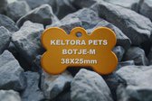 Keltora Pets Aluminium Hondenpenning Botje Gold KPBNGO-M