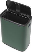 Brabantia Bo Touch Bin poubelle 60 litres avec seau intérieur synthétique - Pine Green