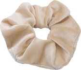 Dielay - Scrunchie Velvet - Haarelastiek Fluweel - Beige