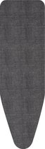 Brabantia Housse de planche à repasser L - 124 x 38 cm - Noir Denim - ensemble complet