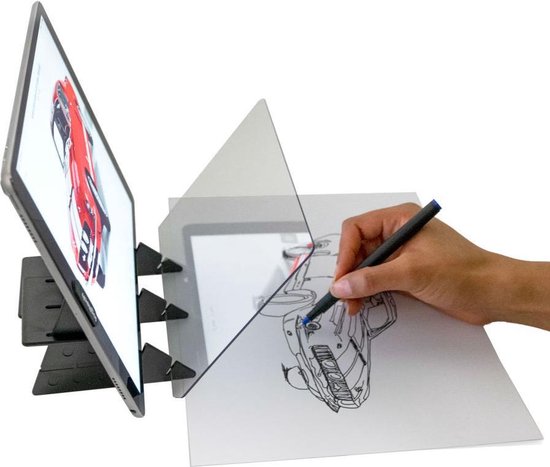 Foto: Tekenprojector kinderen leren tekenen kleuren diy tekenmachine tekenspullen zwart crafts co